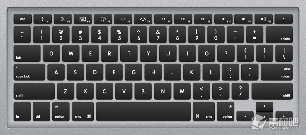 电脑键盘工业设计PSD素材