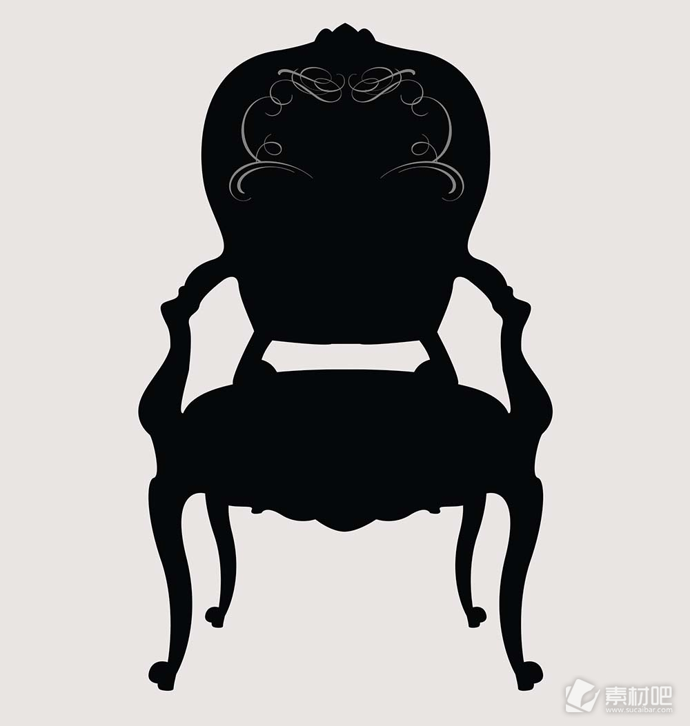 黑色椅子矢量素材