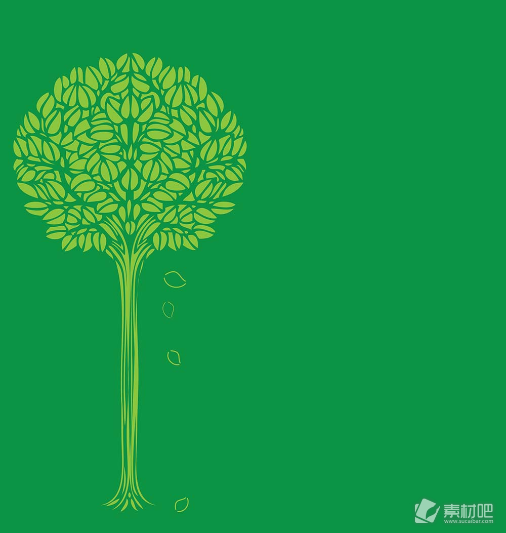 绿色小树矢量素材