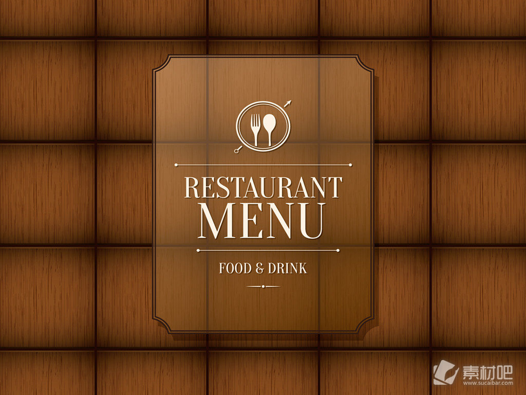 复古西式餐厅菜单设计矢量素材