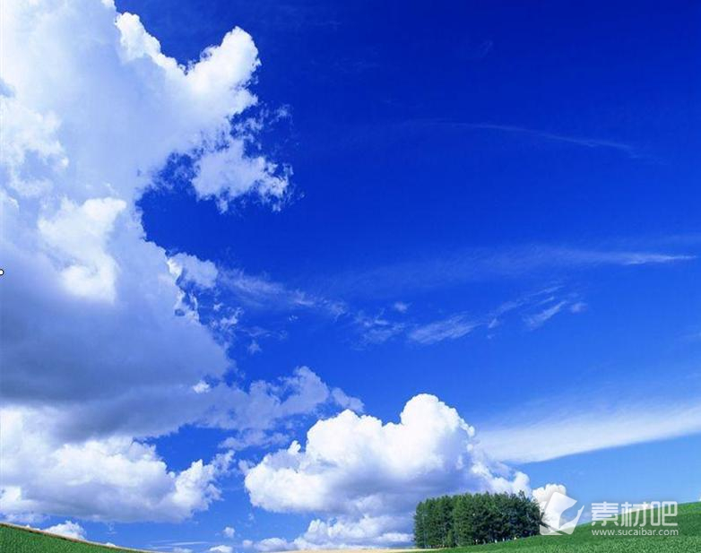 蓝天白云风景PPT模板