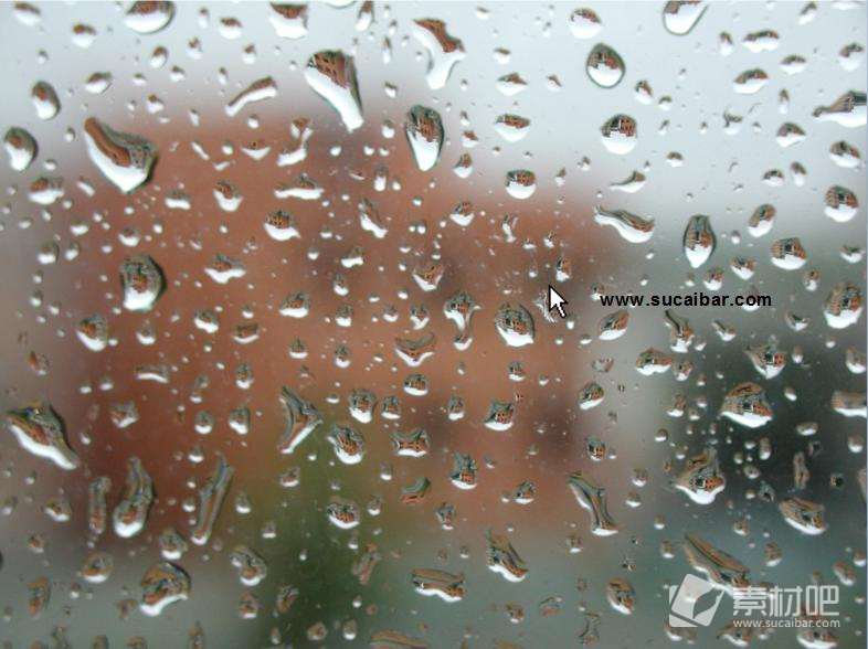 窗外雨珠风景PPT模板