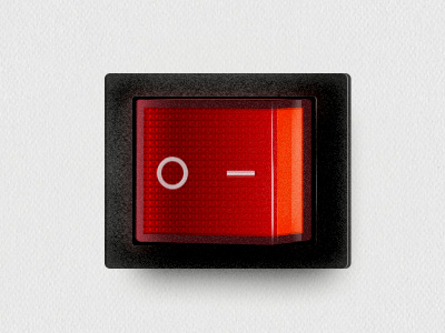 红色开关按钮PSD素材