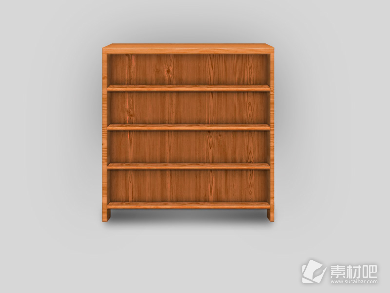 木质橱柜书架PSD素材
