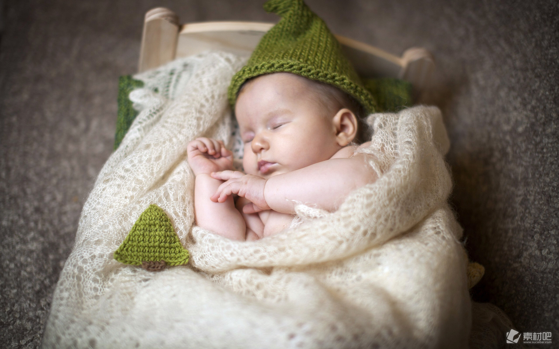 可爱懒睡婴儿宽屏高清壁纸_桌面壁纸下载_四季图片