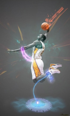 篮球巨星科比特效图手机壁纸