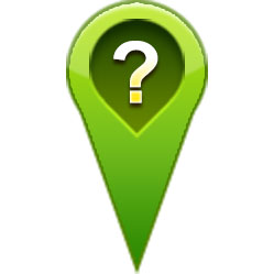 绿色问号GPS导航定位图标PSD素材