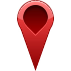 红色GPS导航定位图标PSD素材