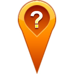 橙色问号GPS导航定位图标PSD素材