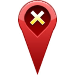 红色叉号GPS导航定位图标PSD素材
