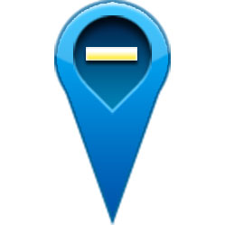 蓝色减号GPS导航定位图标PSD素材