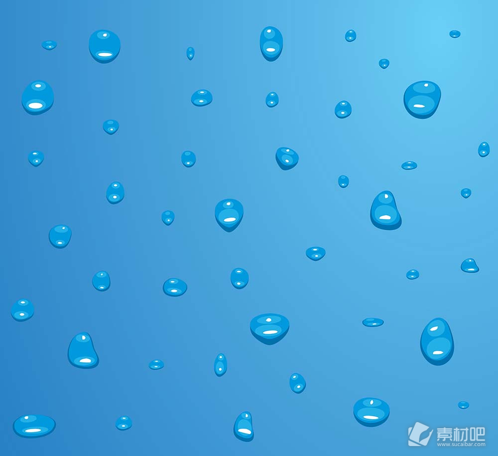 蓝色水滴纹理矢量素材