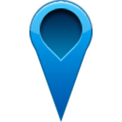 蓝色GPS导航定位图标PSD素材