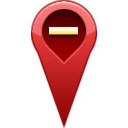 红色减号GPS导航定位图标PSD素材