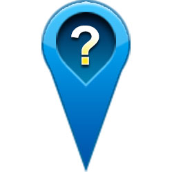 蓝色问号GPS导航定位图标PSD素材