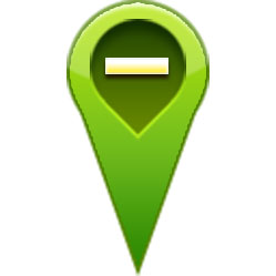 绿色减号GPS导航定位图标PSD素材