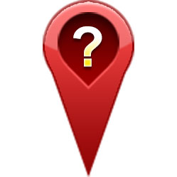 红色问号GPS导航定位图标PSD素材