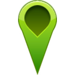 绿色GPS导航定位图标PSD素材