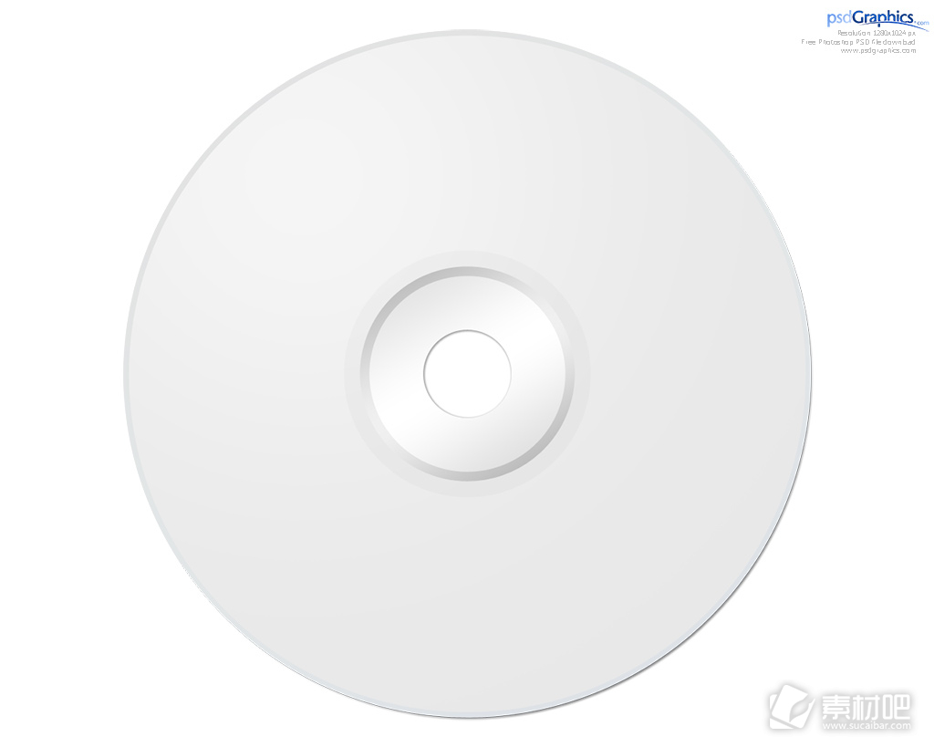 空白CD盘片PSD素材