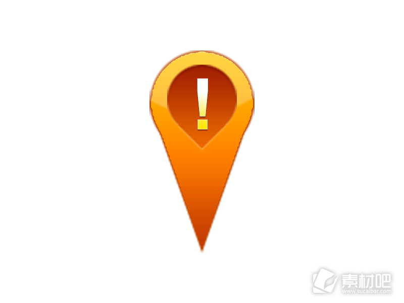 黄色GPS地图图标PSD素材