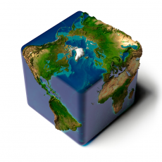 方形地球模型高清图片