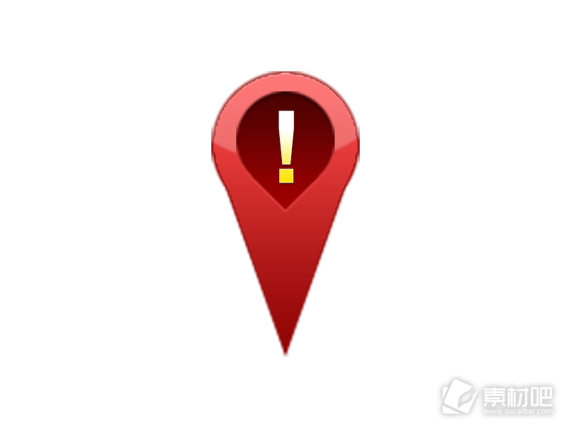 红色GPS地图图标PSD素材