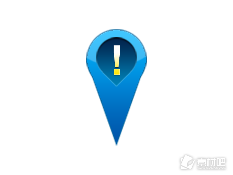 蓝色GPS地图图标PSD素材
