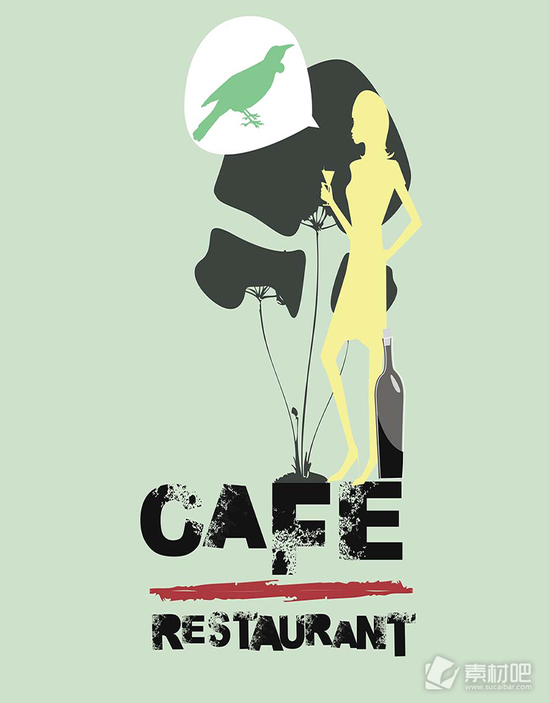 咖啡厅海报矢量素材
