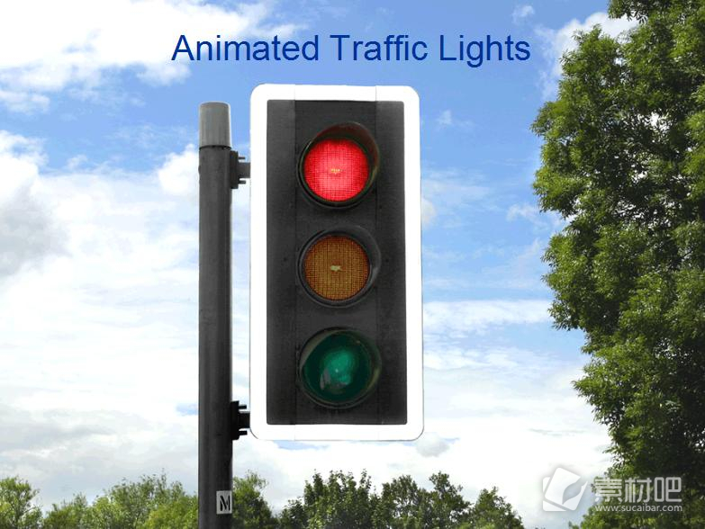 交通红绿灯科技PPT模板