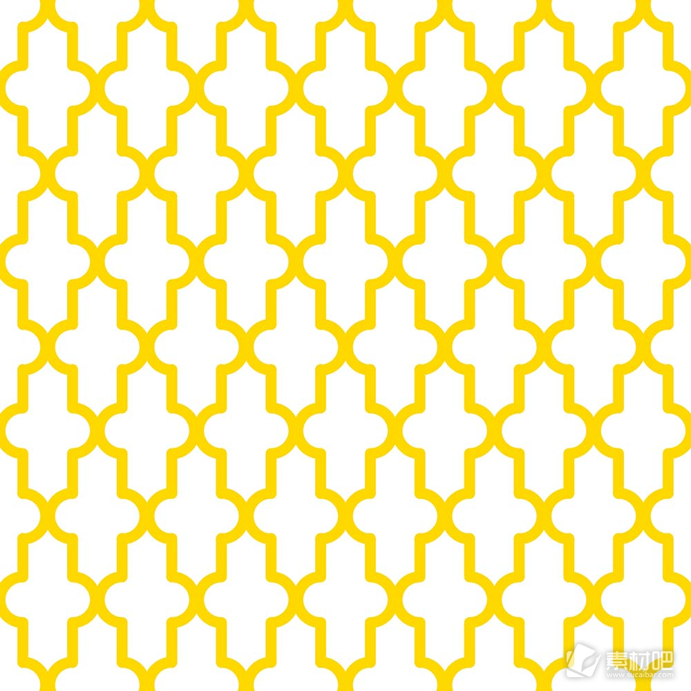 黄色循环花纹矢量素材