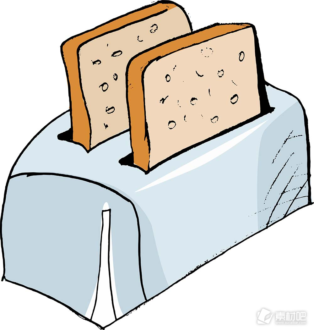 烤面包机矢量素材