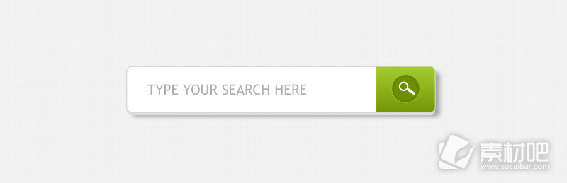 搜索框绿色搜索按钮PSD素材