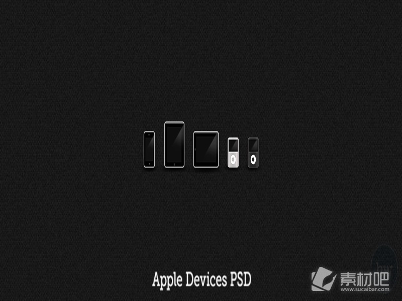 黑色唯美苹果手机PSD素材