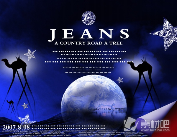 jeans牛仔裤广告海报PSD素材