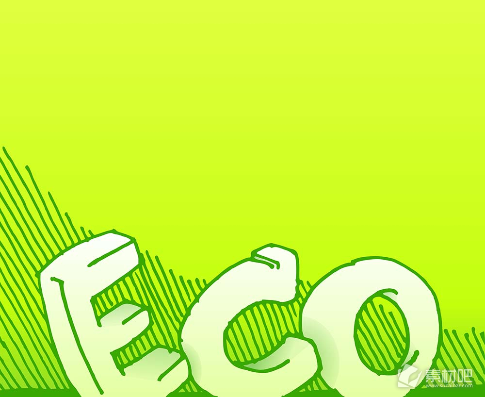 绿色ECO标志矢量素材