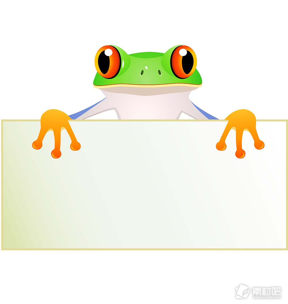 可爱青蛙文本框矢量素材
