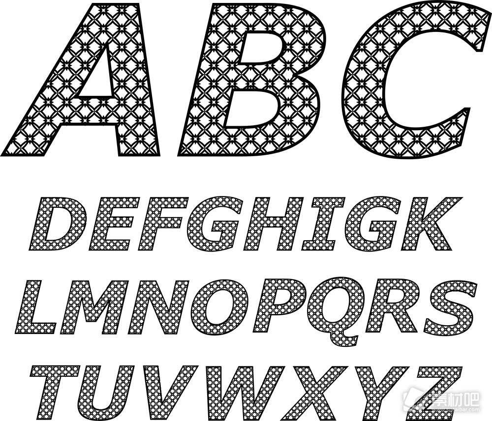 ABC字母矢量素材