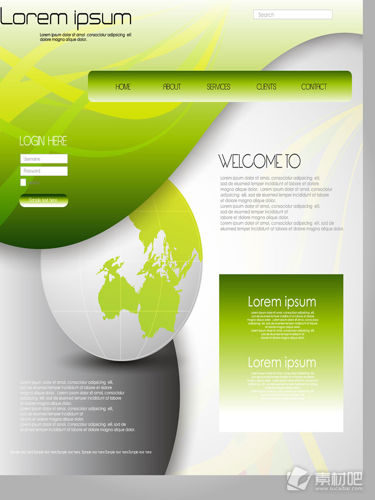 绿色创新网页背景矢量素材