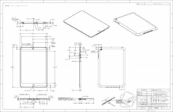 iPad手绘尺寸图PSD素材