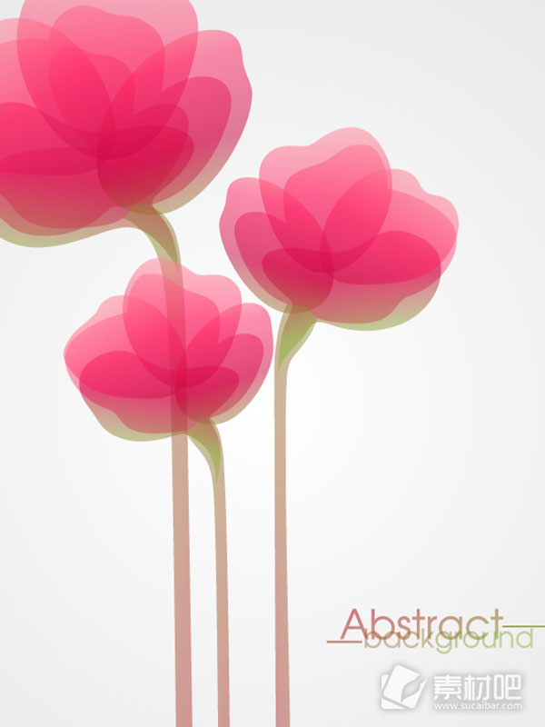幻影粉红色花卉背景矢量素材