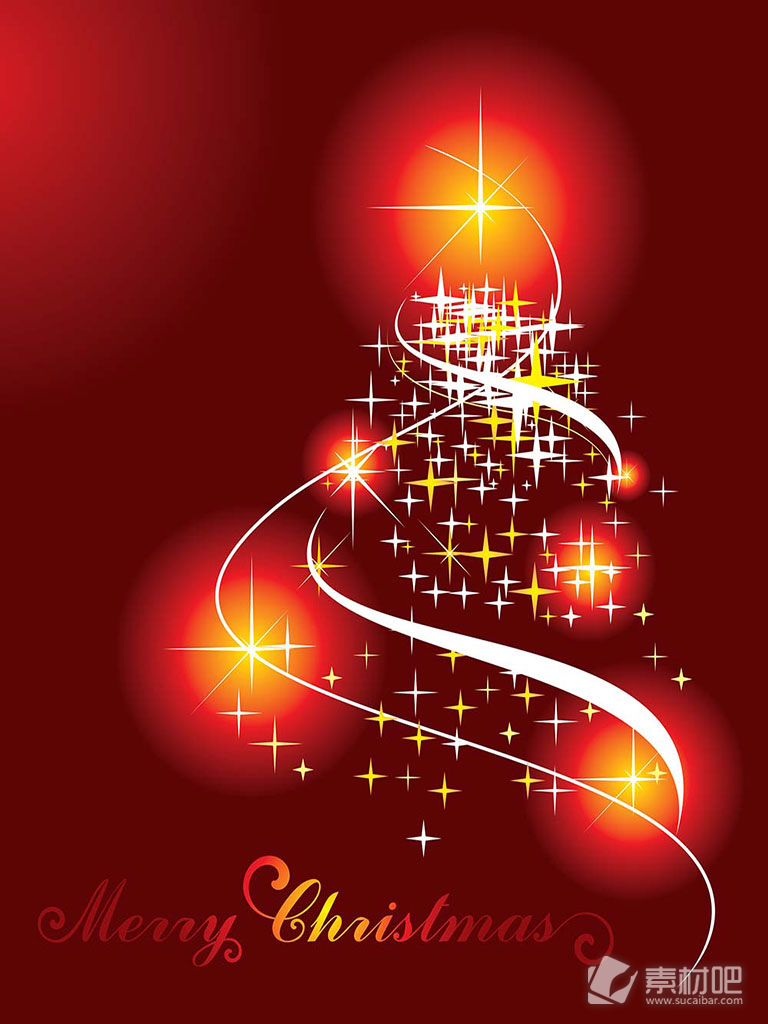 金光闪闪创新圣诞树圣诞卡片背景矢量素材