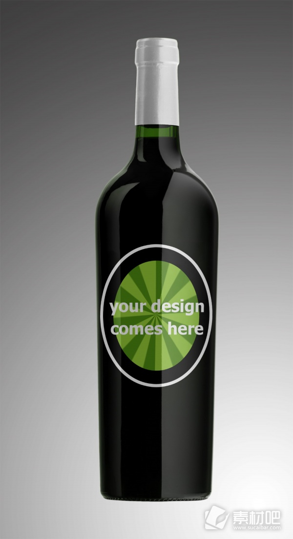 红酒瓶设计外观PSD素材