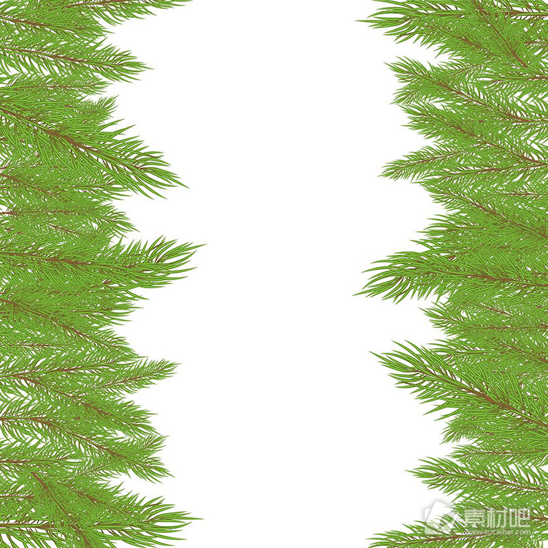 绿色森林树木边框矢量素材
