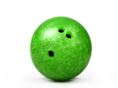 绿色精致保龄球高清图片