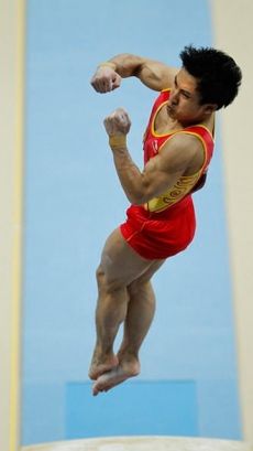 中国的奥运会跳马一瞬间手机壁纸