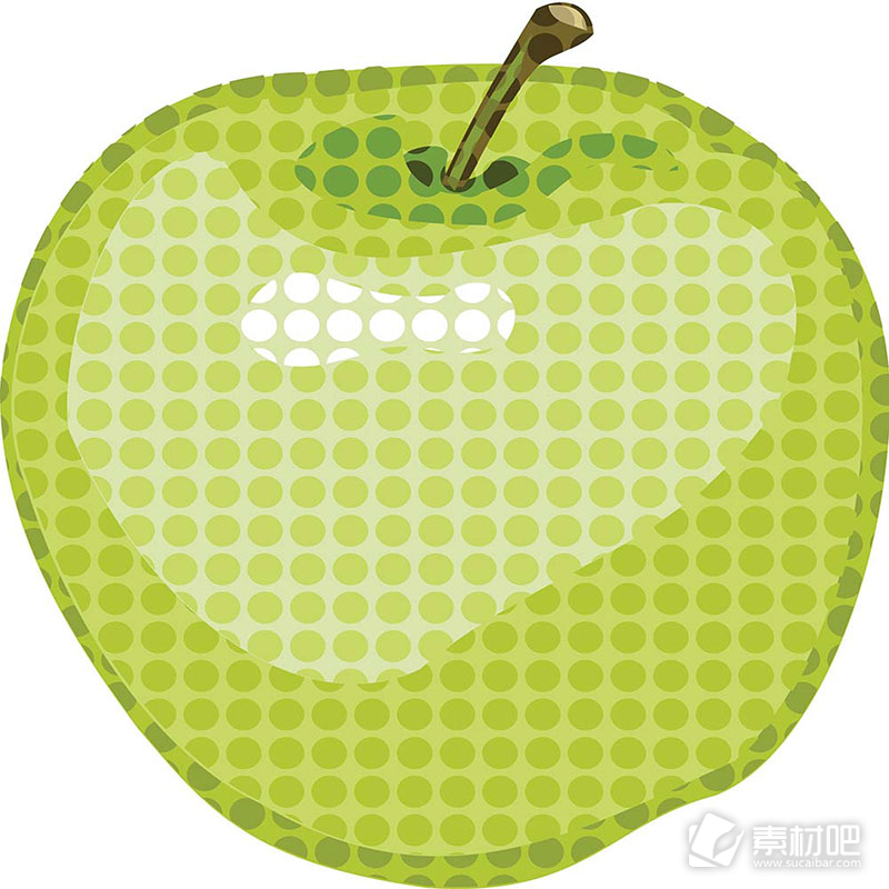 圆点青苹果背景设计矢量素材