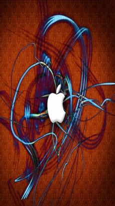 唯美清新个性创意苹果Logo手机壁纸