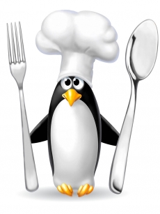 可爱QQ企鹅厨师高清图片
