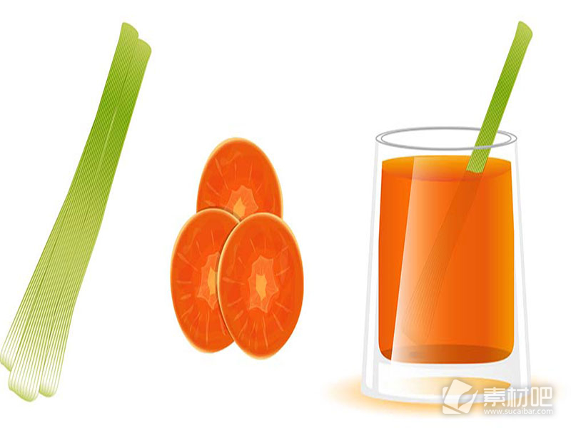 绿色健康自制营养果汁矢量素材