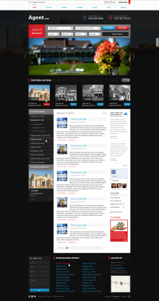 欧美黑色企业网站首页设计模板